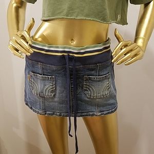 Hollister Boxy Denim Blue Jean Skirt